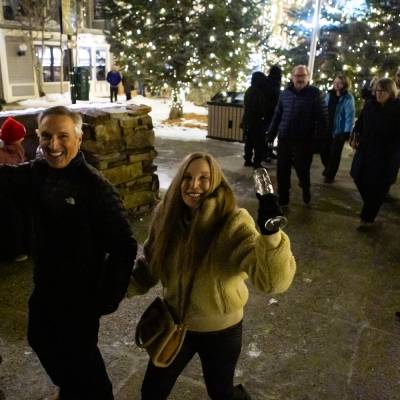 Revelers on Main Street in Breckenridge for a New Year