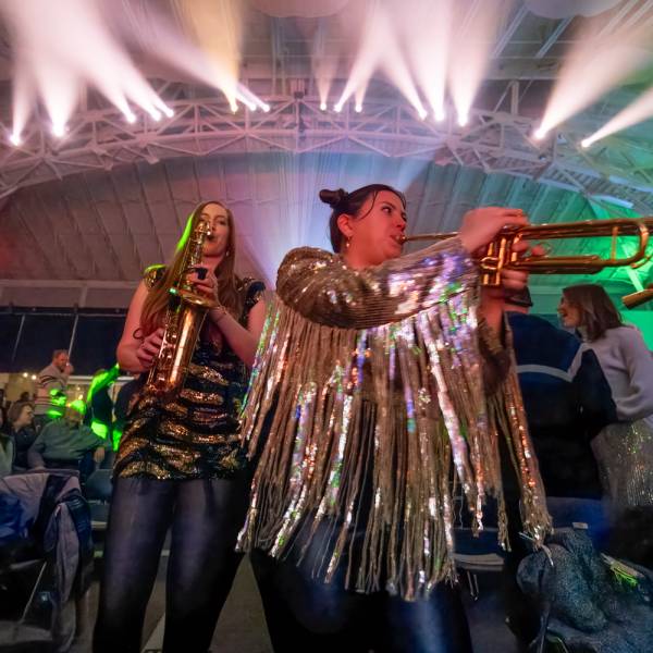 The Brass Queens perform at the Riverwalk Center in Breckenridge