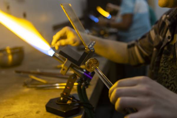 Students in one of Breck Create