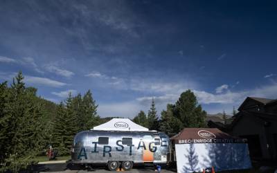 The Breck Create AirStage, an Airstream trailer converted into a mobile stage, is a featured fixture of the summer concert series, the AirStage Aprés