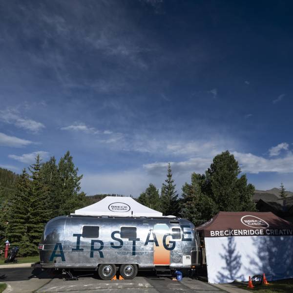 The Breck Create AirStage, an Airstream trailer converted into a mobile stage, is a featured fixture of the summer concert series, the AirStage Aprés