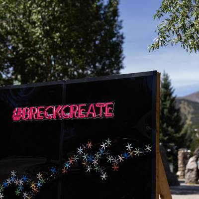 The Breck Create selfie wall during Breckenridge International Festival of Arts 2023