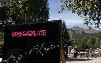 The Breck Create selfie wall during Breckenridge International Festival of Arts 2023