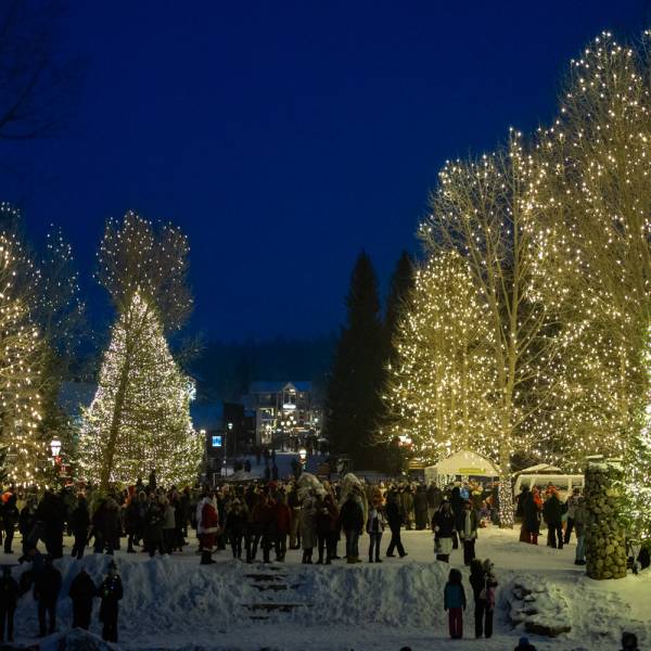 The Lighting of Breckenridge event where all of the town trees, illuminated in tiny white lights, are turned on for the winter season