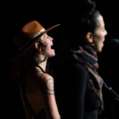 Folk band Rising Appalachia perform at the Riverwalk Center in Breckenridge