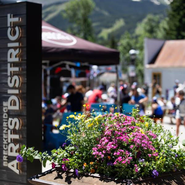 The Breckenridge Arts District Campus nestled beneath the 10 Mile Range on a summer day