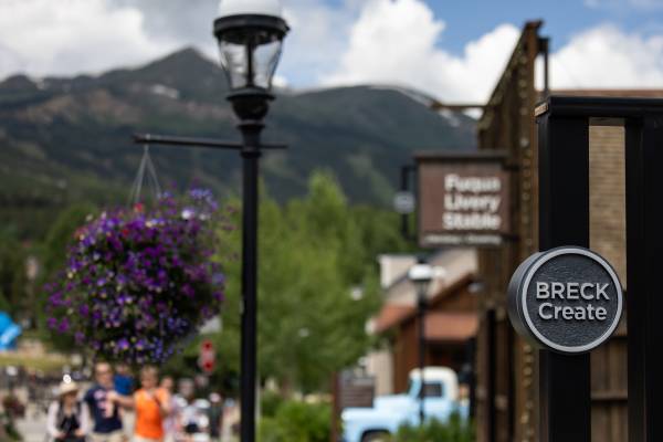 The Breckenridge Art District, a collection of historic buildings repurposed for art classes in downtown Breckenridge