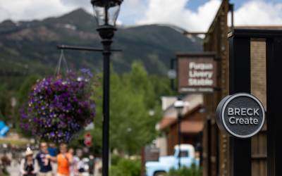 The Breckenridge Art District, a collection of historic buildings repurposed into art studios in downtown Breckenridge