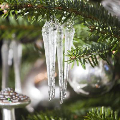 Glass Blown Icicle Ornaments