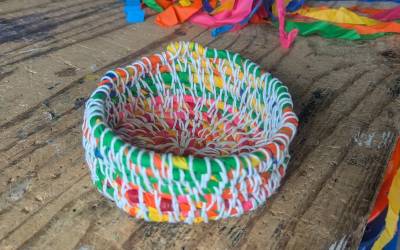 Funky Fibers Upcycled Basket Weaving